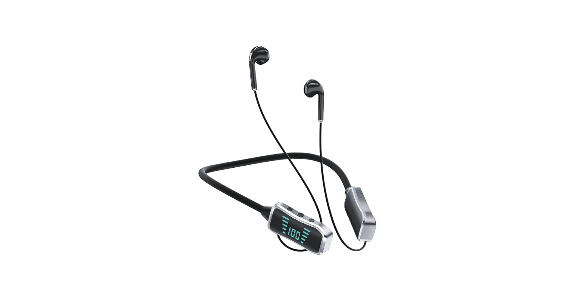 Kin KL50 Wireless Neckband Headphones – 48H Long Endurance Battery, LED Power Display, Bluetooth & TF Card Playback – Ergonomic Sports Earphones