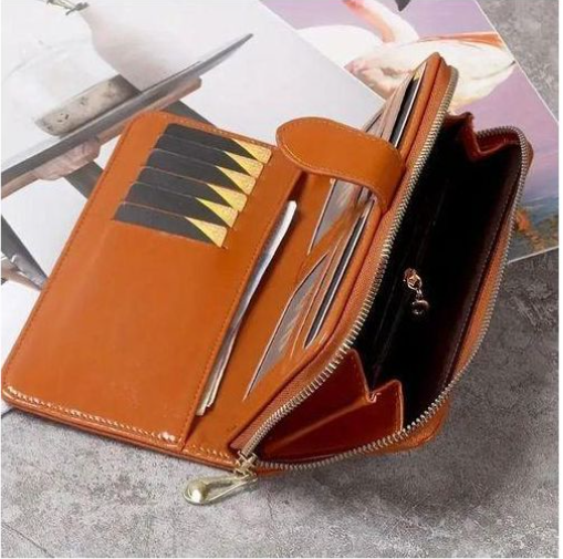 PU Leather Women's Hand Holding Wallet - Brown It is suitable for different types of clothing and different occasions, shows your good taste and exquisite.