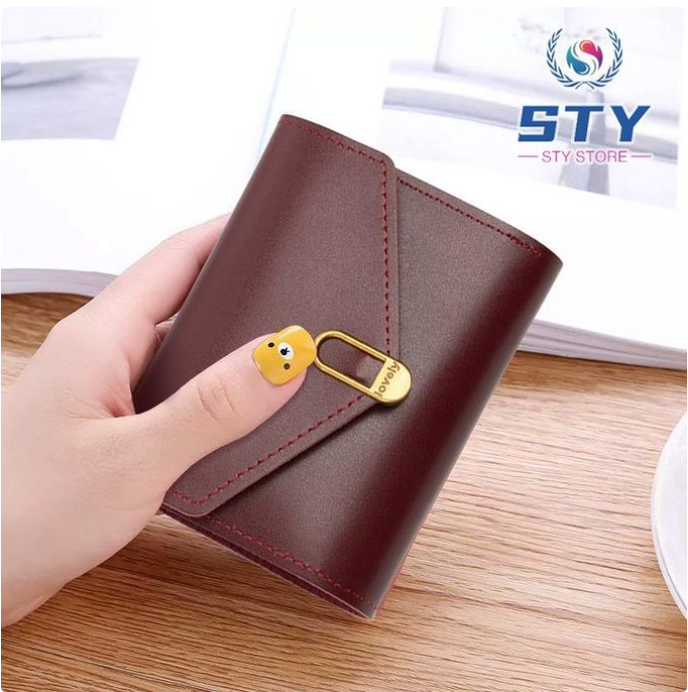STY Women Short Wallet Ladies Coin Purse Tri-fold Wallet Card Case,This wallet is a lightweight model, which is easy to carry and meet your daily use needs