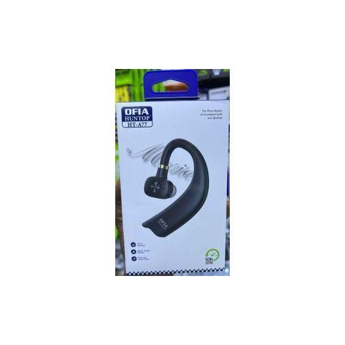 OFIA HUNTOP HT-A77 Wireless Bluetooth Single-Ear Headset – 10 Hours Playtime, Sweat & Splash Resistant, Ergonomic Hook Design – Ideal for Clear Calling, Driving, and Office Use