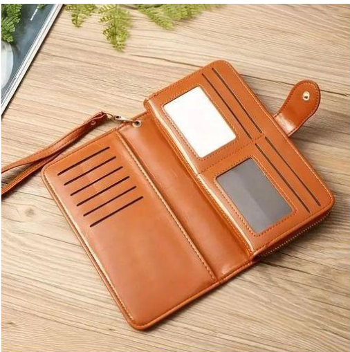 PU Leather Women's Hand Holding Wallet - Brown It is suitable for different types of clothing and different occasions, shows your good taste and exquisite.