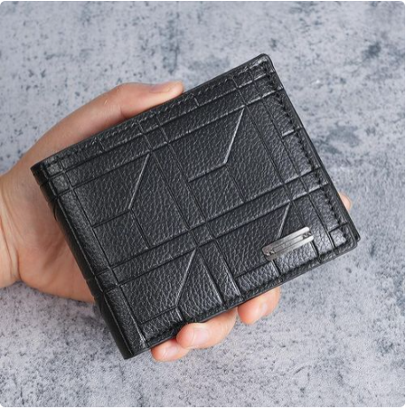 STY Men's Wallet Short Wallet Money Organizer Thin Wallet Card Holder-Black The wallet features a tight vehicle wire splicing that ensures the durability and service life of the wallet