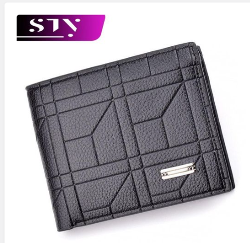 STY Men's Wallet Short Wallet Money Organizer Thin Wallet Card Holder-Black The wallet features a tight vehicle wire splicing that ensures the durability and service life of the wallet