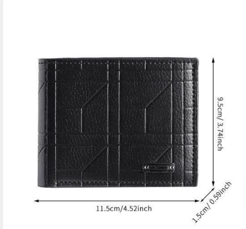 STY Men's Wallet Short Wallet Money Organizer Thin Wallet Card Holder-Black The wallet features a tight vehicle wire splicing that ensures the durability and service life of the wallet