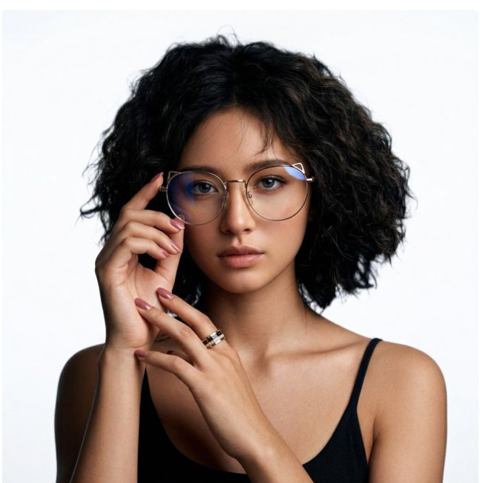 Women's Trend Anti Blue Light Eye Protection Glasses - Gold Enjoy your digital time, NO worry about eye fatigue, blurred vision and headache.
