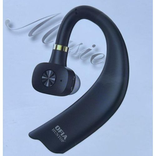OFIA HUNTOP HT-A77 Wireless Bluetooth Single-Ear Headset – 10 Hours Playtime, Sweat & Splash Resistant, Ergonomic Hook Design – Ideal for Clear Calling, Driving, and Office Use