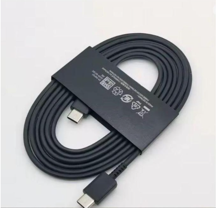 Samsung 25W Super Fast Charger – USB Type-C Adapter And C To C Usb For Galaxy S, A & Note Series Fast Charging, Durable, Travel Ready – Black