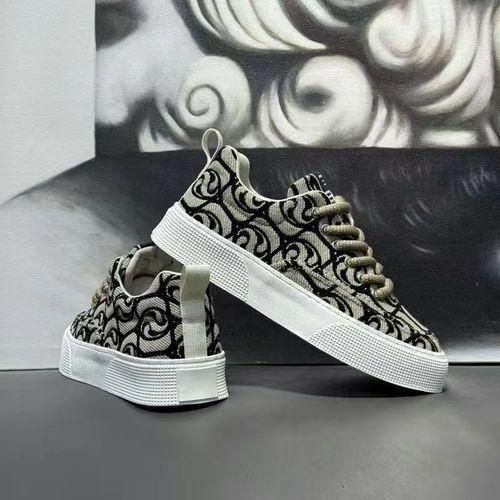 BEKIA Men's Casual Luxury Embroidery Pattern Sneakers – Breathable, Anti-Slip Low-Top Sports Shoes