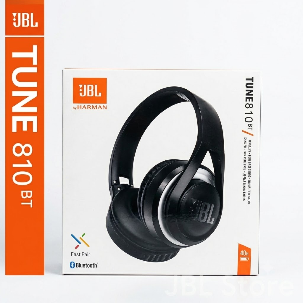 JBL by HARMAN Tune 810BT Wireless On-Ear Headphones – Pure Bass Sound, Bluetooth 5.0, long Battery Life, Speed Charge, Multi-Point Connection, Built-in Mic & Voice Assistant Support