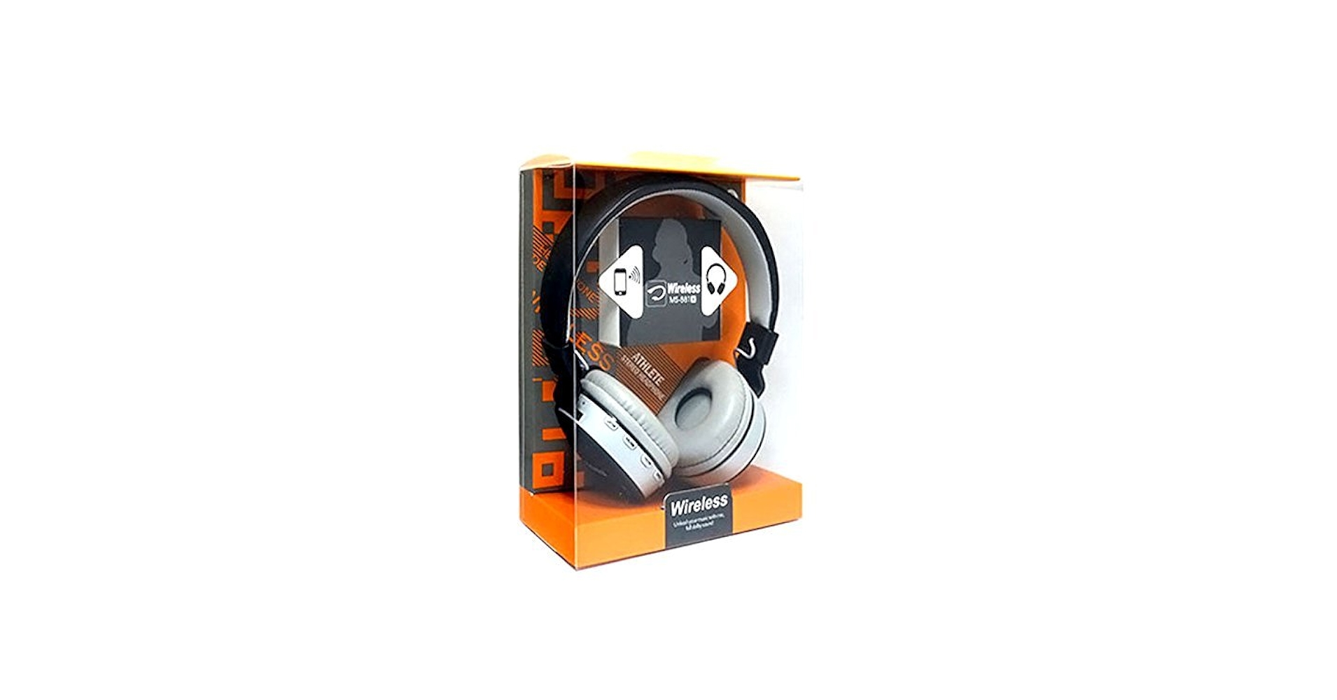 JBL MS-881A Wireless Bluetooth Headphones - Deep Bass, Built-in FM Radio, Micro SD MP3 Player & Hands-Free Mic