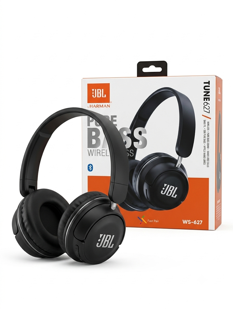 JBL Tune 627 (WS-627) Wireless Bluetooth Headphones - Pure Bass Sound, Hands-Free Calls & Fast Pair