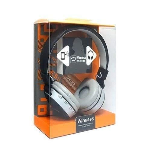 JBL MS-881A Wireless Bluetooth Headphones - Deep Bass, Built-in FM Radio, Micro SD MP3 Player & Hands-Free Mic