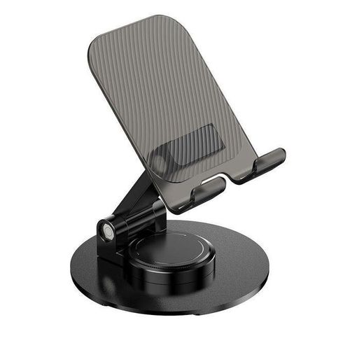 PUNEX J-01 360° Rotating Folding Metal Phone Stand – Height & Angle Adjustable Desktop Holder for Smartphones & Tablets