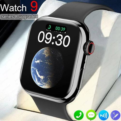 TILECC Black Smartwatch – Bluetooth Fitness Tracker, Heart Rate Monitor & Touchscreen | iOS/Android Compatible