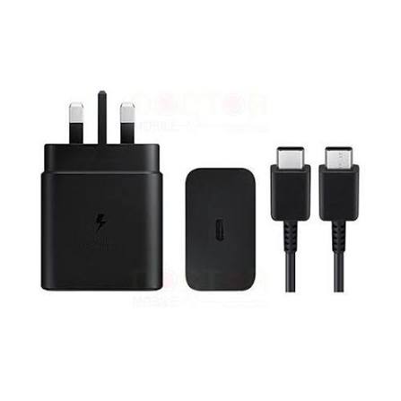 Samsung 45W Super Fast Charging Adapter with USB-C to Type-C Cable – Black
