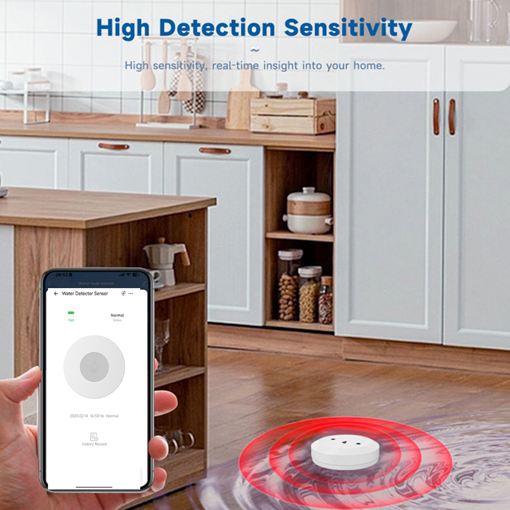 eWelink water immersion detector Zigbee supports 2MQTT water leakage detection sensor submersion