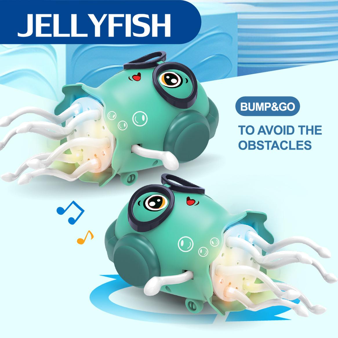 Magic dancing jellyfish electric toy, multi-functional, omnidirectional, self-avoiding obstacle, jellyfish educational children's toy