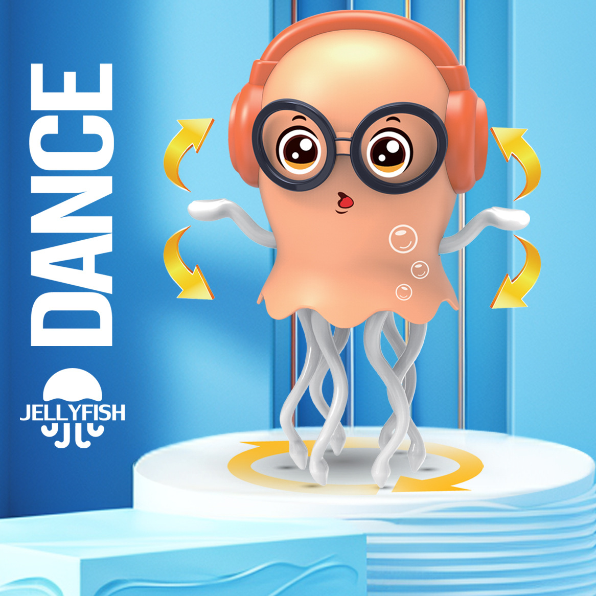 Magic dancing jellyfish electric toy, multi-functional, omnidirectional, self-avoiding obstacle, jellyfish educational children's toy