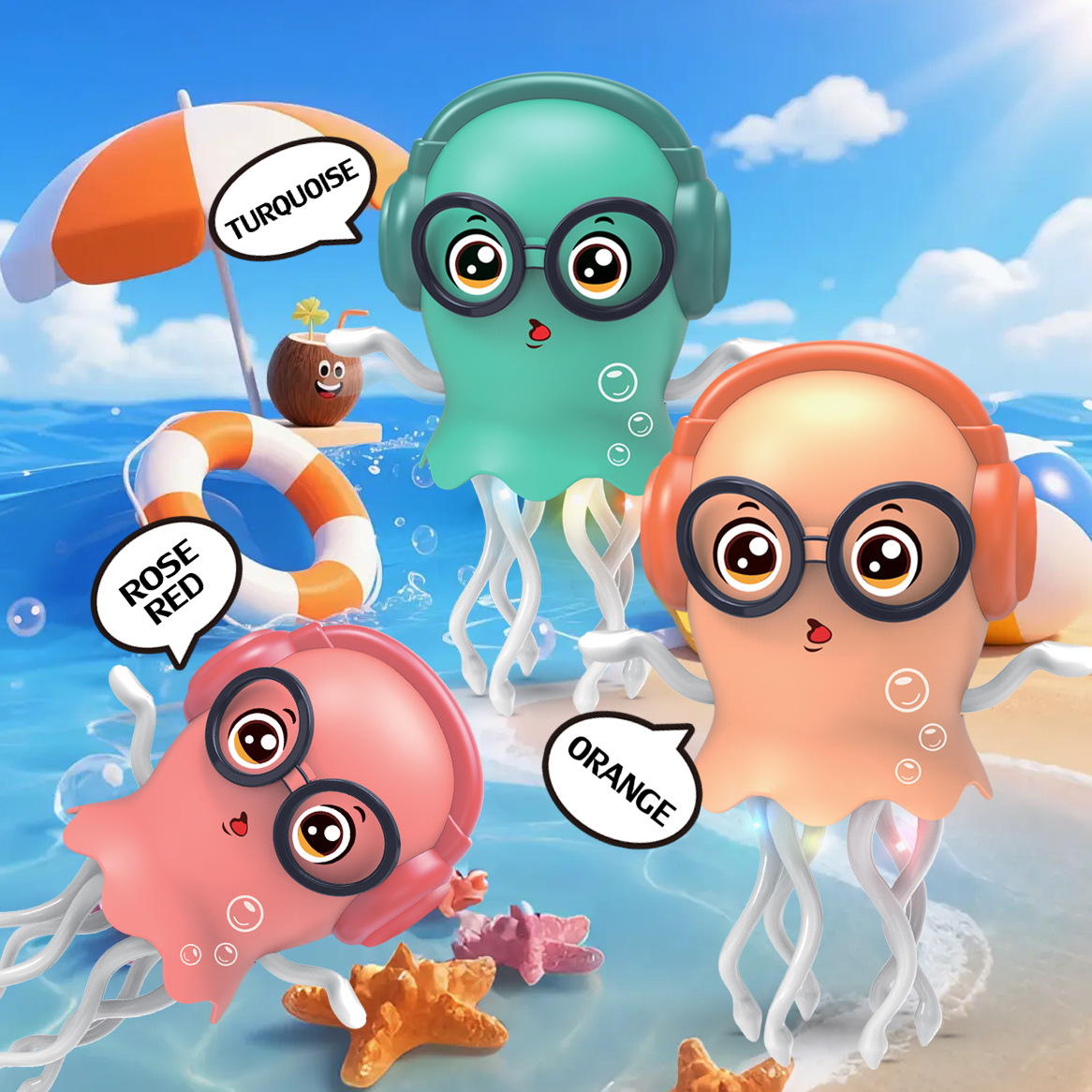 Magic dancing jellyfish electric toy, multi-functional, omnidirectional, self-avoiding obstacle, jellyfish educational children's toy