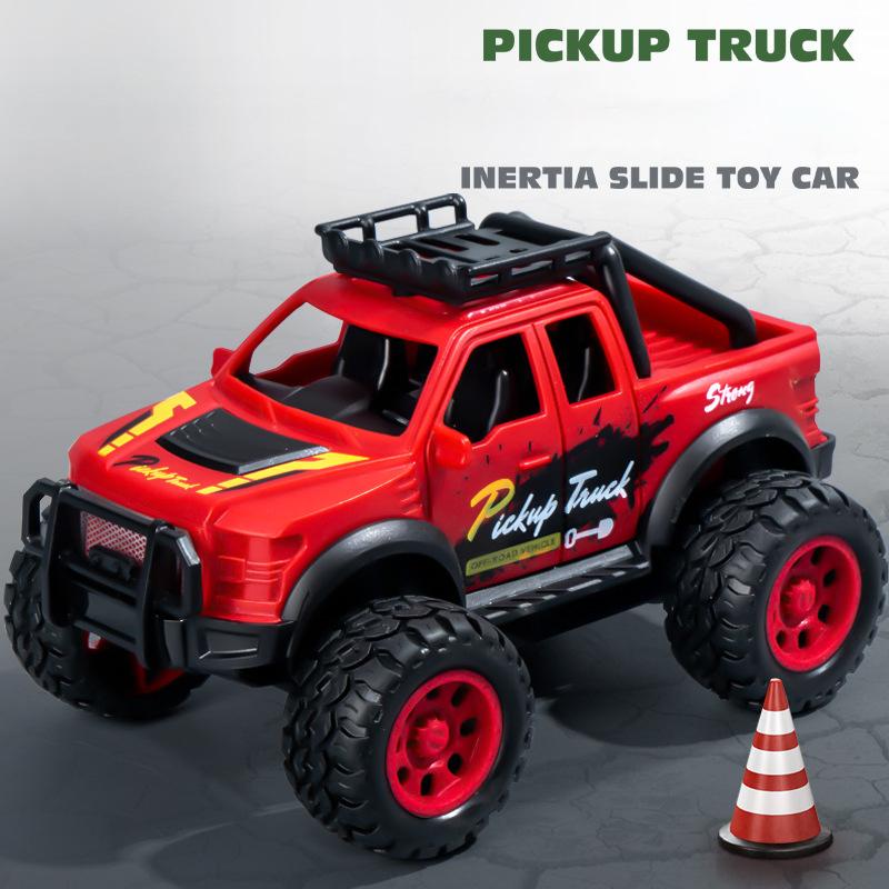 Children's Simulation Cool Buggy Toy Model Creative Realistic Inertia Buggy Pickup Truck Car Toys Pull Back Car Boy Toy Gifts