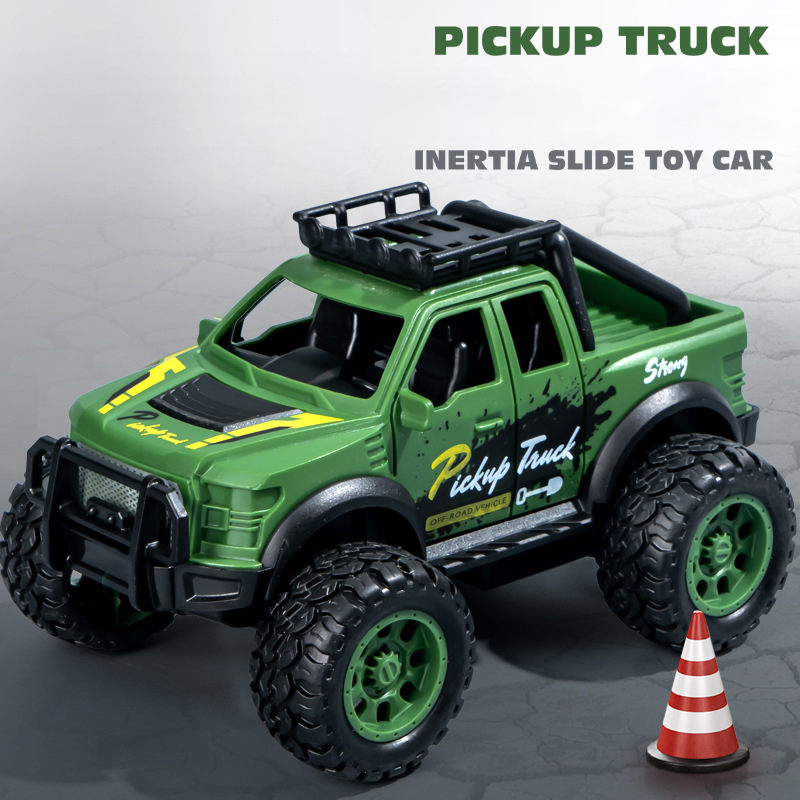Children's Simulation Cool Buggy Toy Model Creative Realistic Inertia Buggy Pickup Truck Car Toys Pull Back Car Boy Toy Gifts