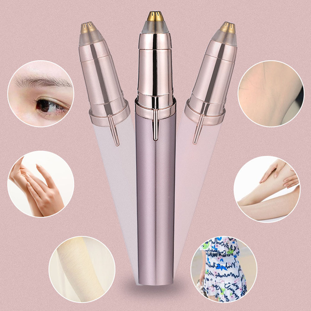 Womens Electric Eyebrow Trimmer Eye Brow Shaper Pencil Face Hair Remover For Women Automatic Eyebrow Shavers Pocketknife view 4