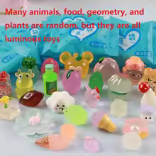 10pcs Cute Animal Geometry Food & Plant Luminous 3D Night Light Adult Ornament Miniature Toy