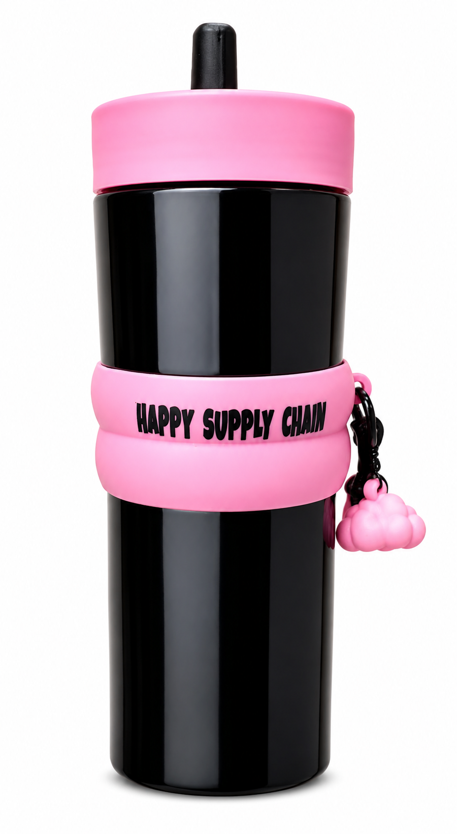 New Arrival Plastic tumbler.Large Capacity Water Cup/Coffe Cup Fully Tumbler Reusable Plastic Cup with Wide Opening Leak-Proof Lid Straw,Happy Supply Chain Cup, Cute Cup for ladies,Waterbottle ,