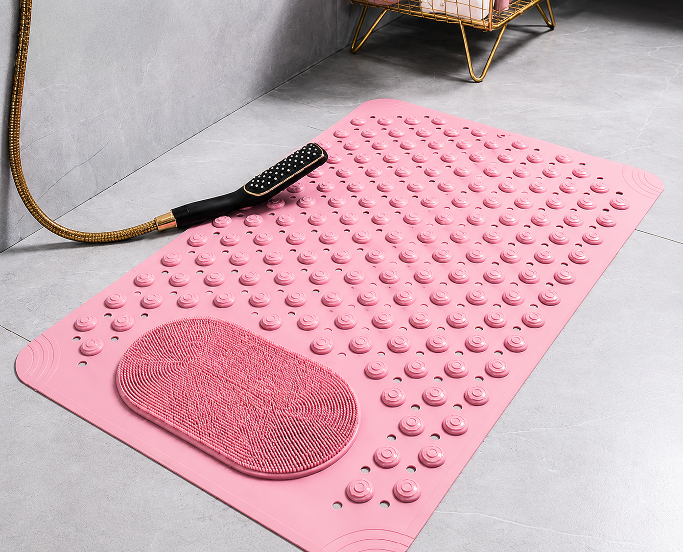 Bathroom Mats Anti-Slip Bathmats Bathroom/Shower Mat with Foot ScrubbeR,Bathroom floor mat with leg scrubber