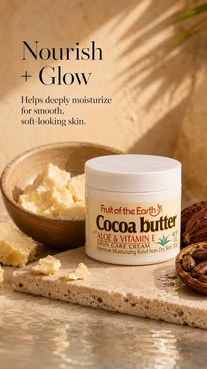 🥥 COCOA HYDRA CARE | Fruit Of The Wokali Cocoa Butter, Aloe Vera & Vitamin E Skin Care Cream – Deep Moisturizing & Nourishing Beauty Cream