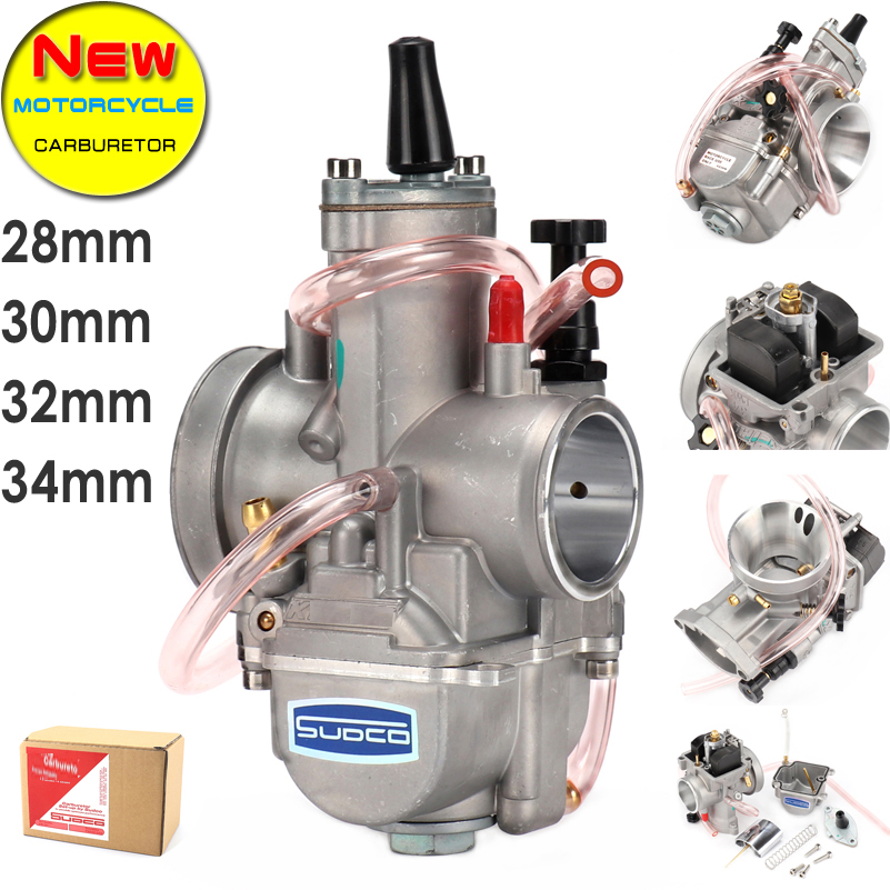 Motorcycle Carburetor With Free Jet For Keihin KOSO PWK 24 26 28 30 32 34mm 2T 4T ATV Quad Go Kart Dirt Bike Scooter 50-250cc