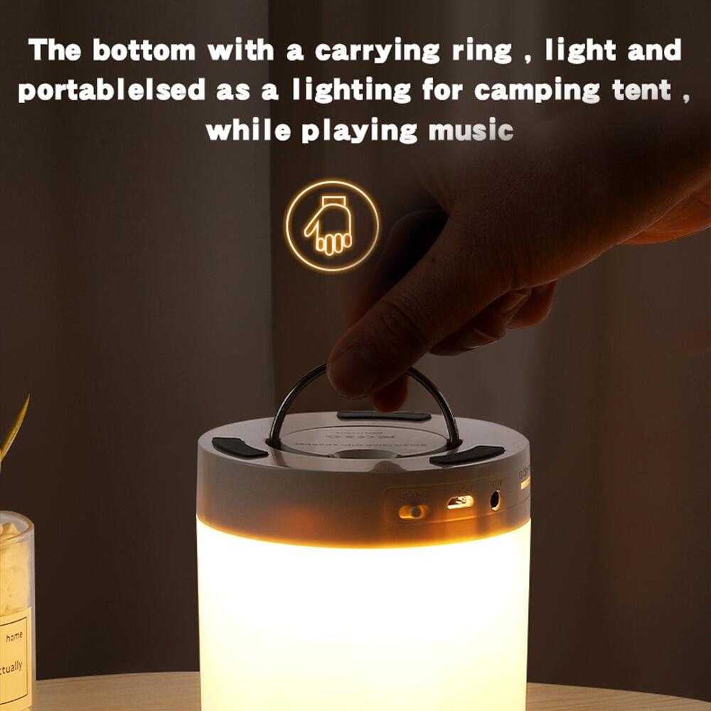 Portable Bluetooth Speaker Player Touch Pat Light Wireless Speaker Colorful LED Night Light Bedside Table Lamp for Better Sleeps