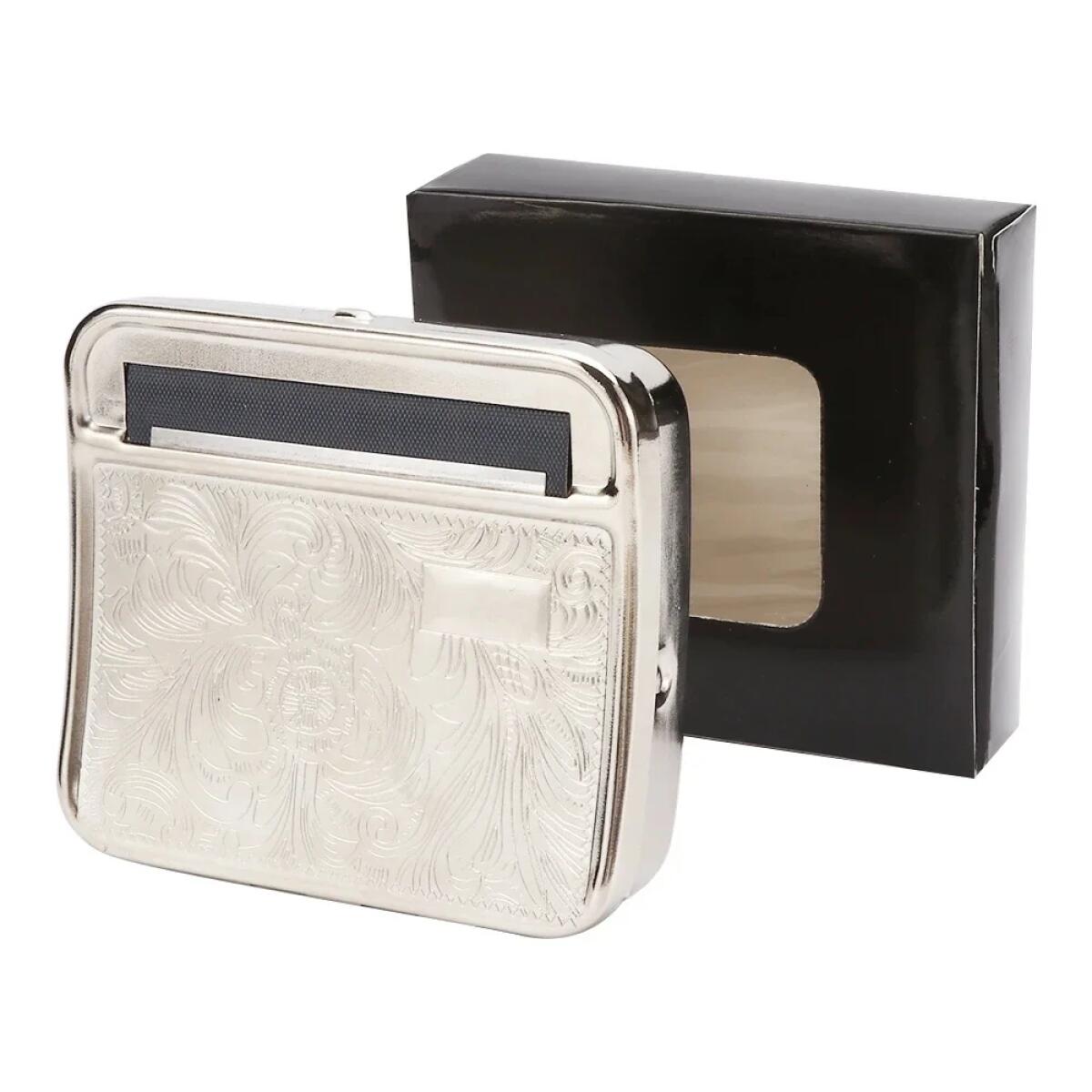 Automatic Rolling Paper Machine Portable Metal Tobacco Storage Roller Cigarette Maker Smoking Accessories Gadgets