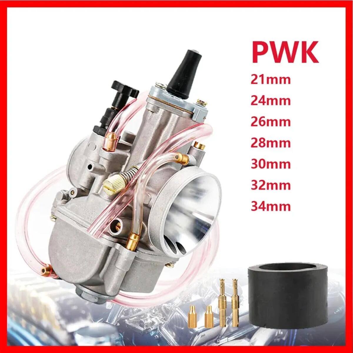 Motorcycle Carburetor With Free Jet For Keihin KOSO PWK 24 26 28 30 32 34mm 2T 4T ATV Quad Go Kart Dirt Bike Scooter 50-250cc