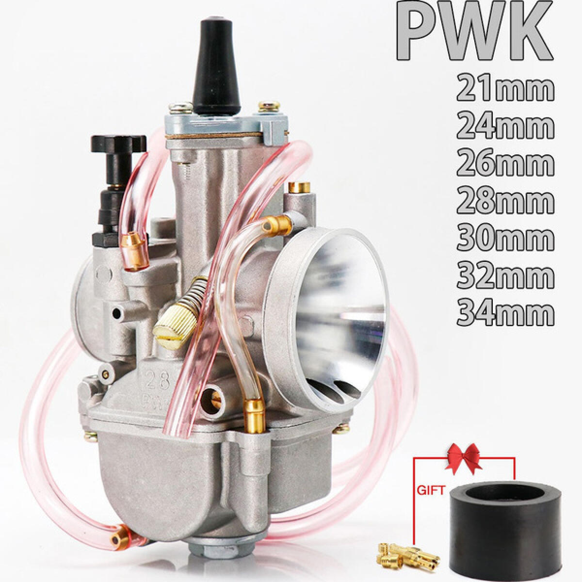 Motorcycle Carburetor With Free Jet For Keihin KOSO PWK 24 26 28 30 32 34mm 2T 4T ATV Quad Go Kart Dirt Bike Scooter 50-250cc
