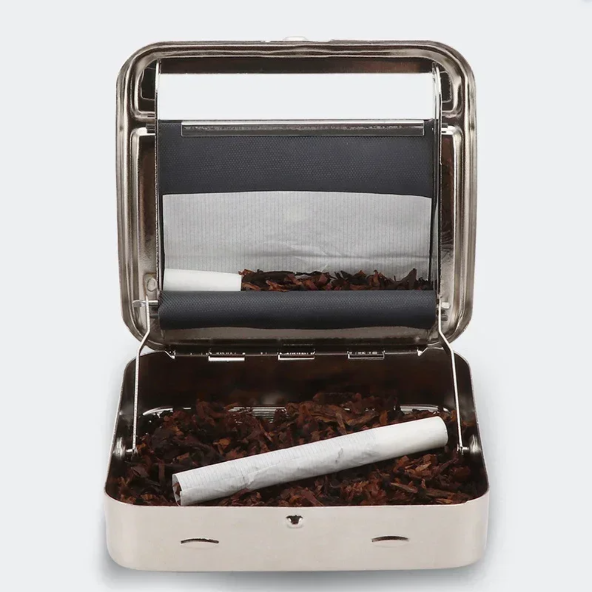Automatic Rolling Paper Machine Portable Metal Tobacco Storage Roller Cigarette Maker Smoking Accessories Gadgets