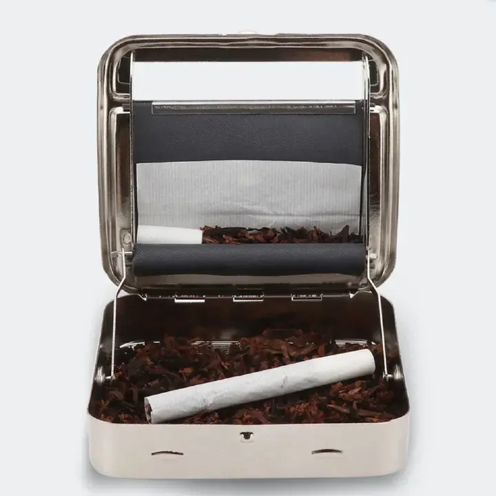 Automatic Rolling Paper Machine Portable Metal Tobacco Storage Roller Cigarette Maker Smoking Accessories Gadgets