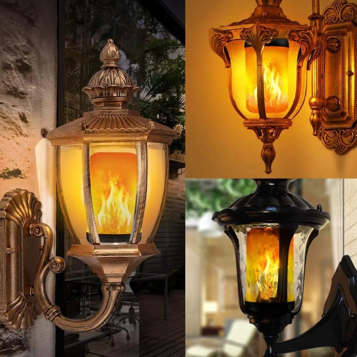 E27 LED Flame Light Bulbs 4 Modes Party LED Flame Effect Light Simulation Fire Lights Bulb KTV Festival Garden Decor Light