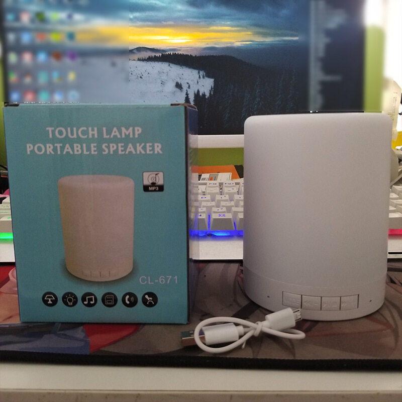 Night Light Bluetooth Speaker Wireless Portable Mini Player Touch Clap Light Colorful Led Bedside Table Lamp For Bedroom Outdoor