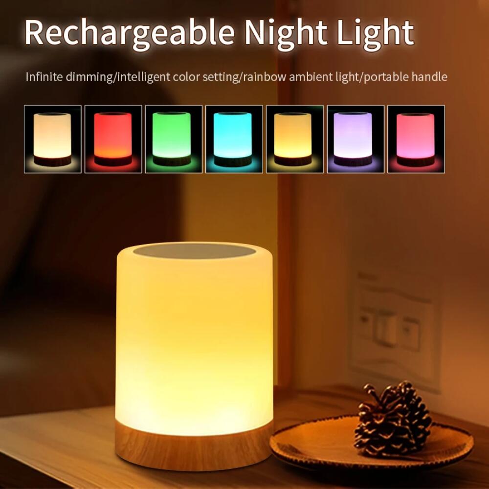 Night Light Bluetooth Speaker Wireless Portable Mini Player Touch Clap Light Colorful Led Bedside Table Lamp For Bedroom Outdoor