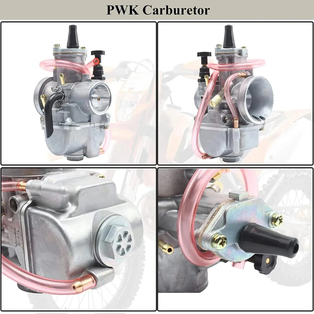 Motorcycle Carburetor With Free Jet For Keihin KOSO PWK 24 26 28 30 32 34mm 2T 4T ATV Quad Go Kart Dirt Bike Scooter 50-250cc