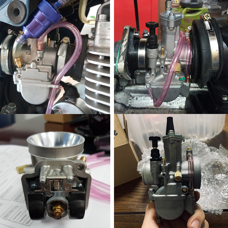 Motorcycle Carburetor With Free Jet For Keihin KOSO PWK 24 26 28 30 32 34mm 2T 4T ATV Quad Go Kart Dirt Bike Scooter 50-250cc
