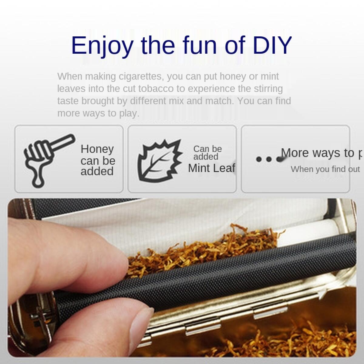 Automatic Rolling Paper Machine Portable Metal Tobacco Storage Roller Cigarette Maker Smoking Accessories Gadgets
