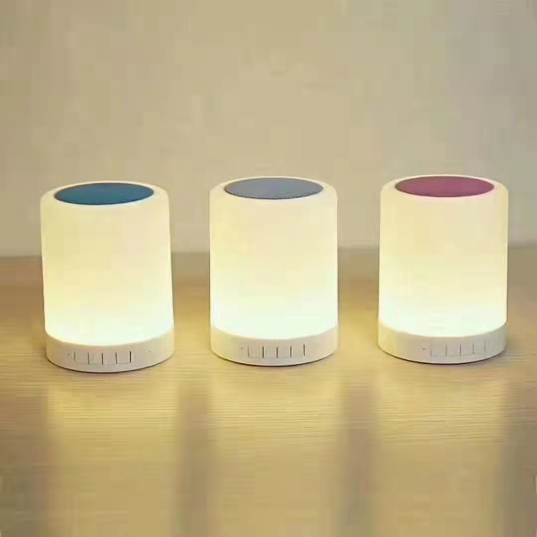 Night Light Bluetooth Speaker Wireless Portable Mini Player Touch Clap Light Colorful Led Bedside Table Lamp For Bedroom Outdoor