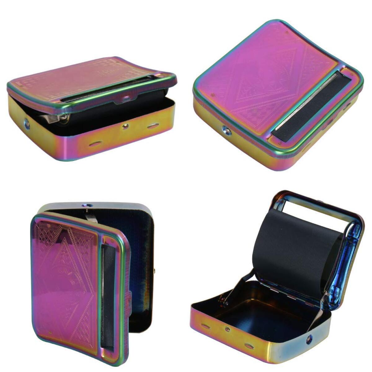 Automatic Rolling Paper Machine Portable Metal Tobacco Storage Roller Cigarette Maker Smoking Accessories Gadgets