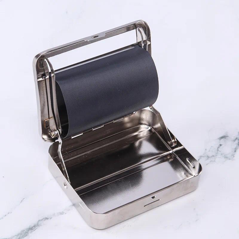 Automatic Rolling Paper Machine Portable Metal Tobacco Storage Roller Cigarette Maker Smoking Accessories Gadgets