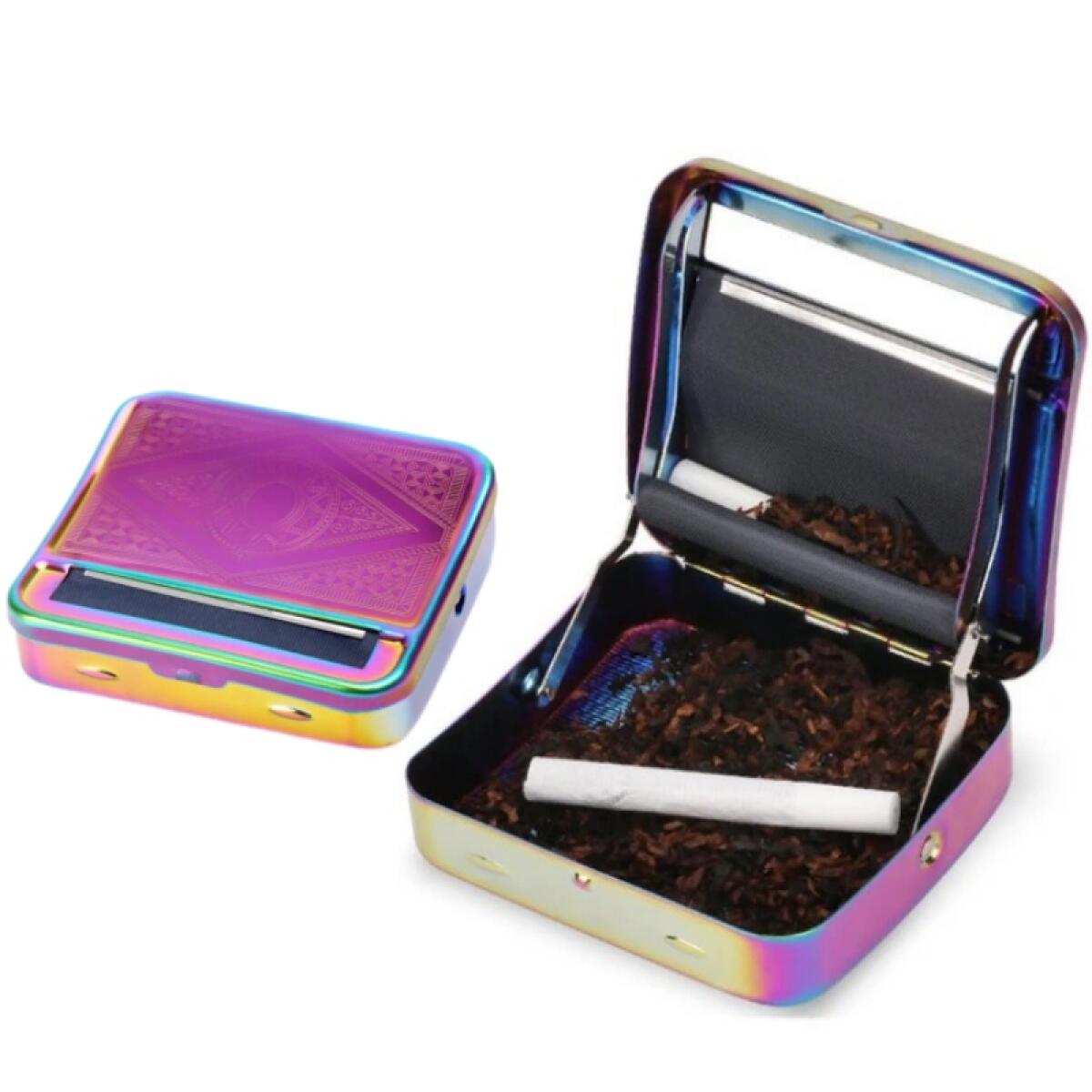 Automatic Rolling Paper Machine Portable Metal Tobacco Storage Roller Cigarette Maker Smoking Accessories Gadgets
