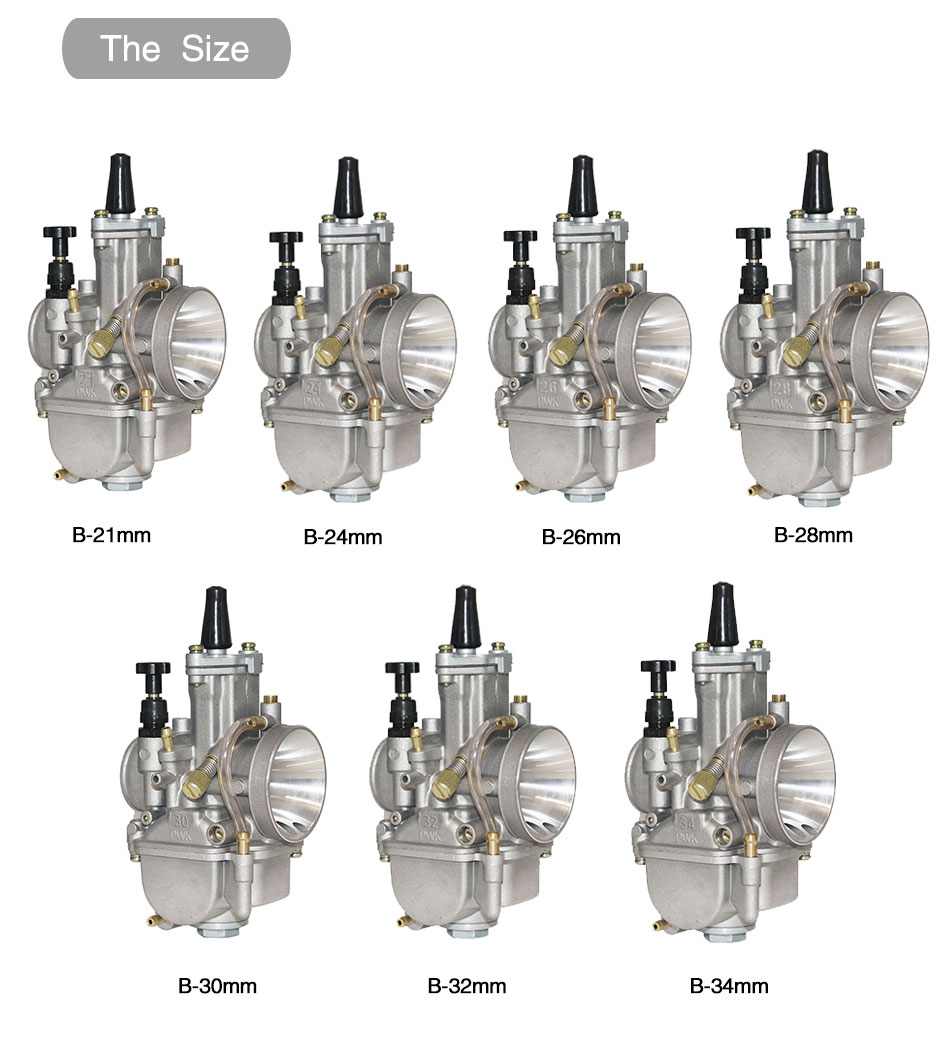 Motorcycle Carburetor With Free Jet For Keihin KOSO PWK 24 26 28 30 32 34mm 2T 4T ATV Quad Go Kart Dirt Bike Scooter 50-250cc
