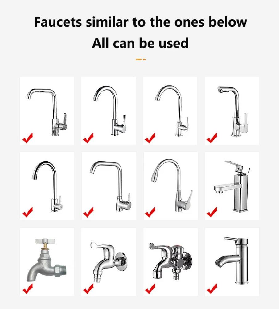 360° Rotating Kitchen Faucet Pressurized Anti-Splash Extended Filter Foam Universal Faucet Head Sprayer for Kitchen