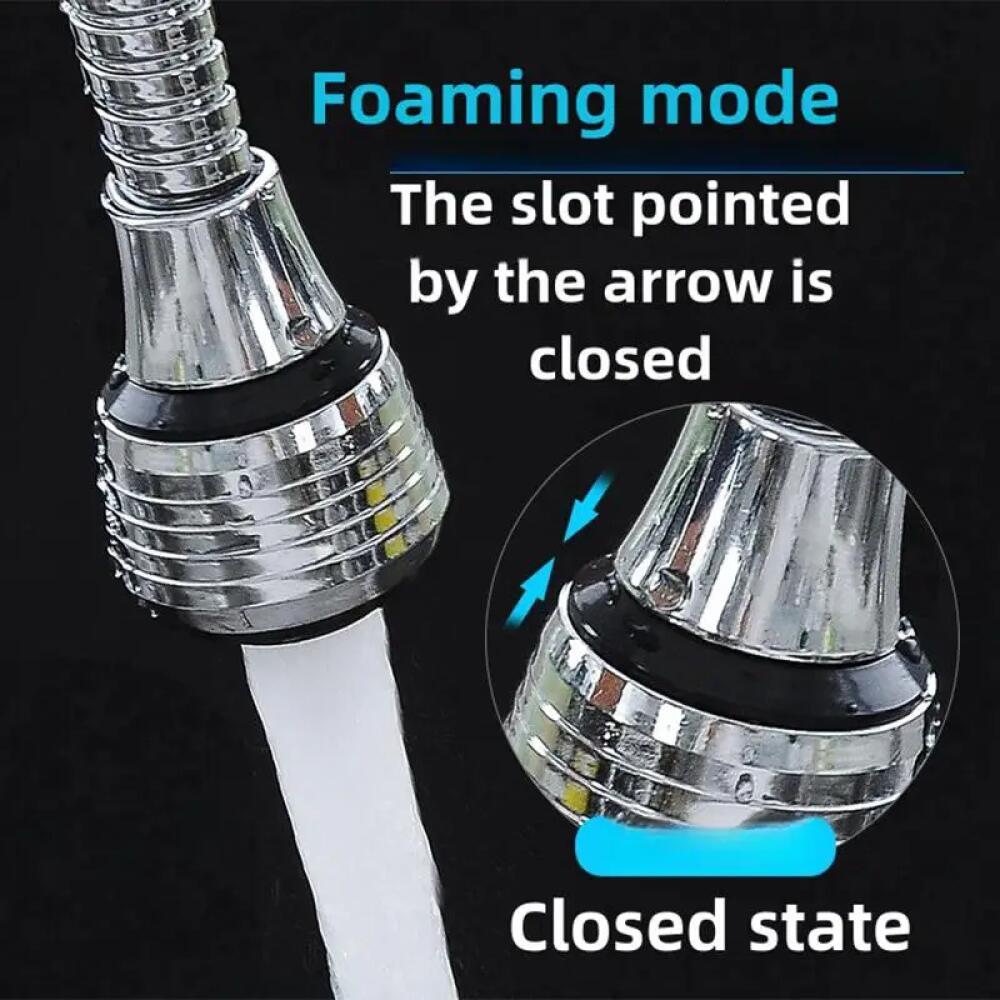 360° Rotating Kitchen Faucet Pressurized Anti-Splash Extended Filter Foam Universal Faucet Head Sprayer for Kitchen